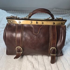 ElisaBetta 1987 Doctor Style Leather Bag From Italy
